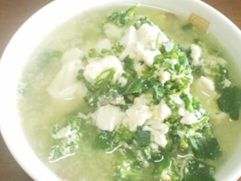 ブロッコリー豆腐卵スープ